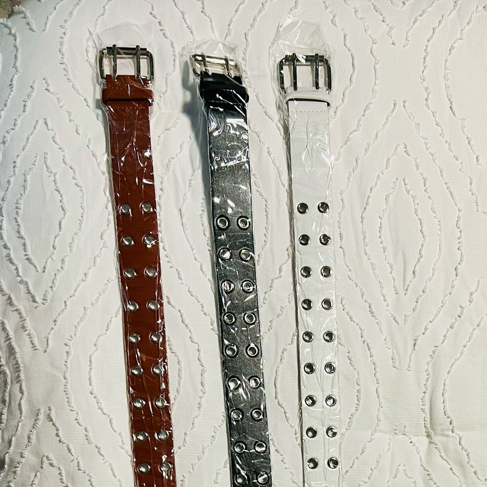 Three fashion belts.
